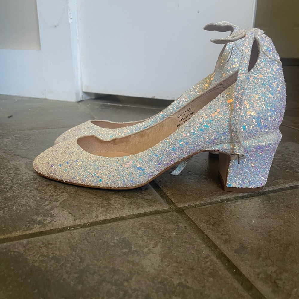 Free People Spain Lana Luxe glitter heels